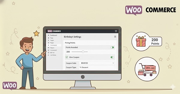 הגדרת הטבת יום הולדת למועדון (נקודות / קופון)